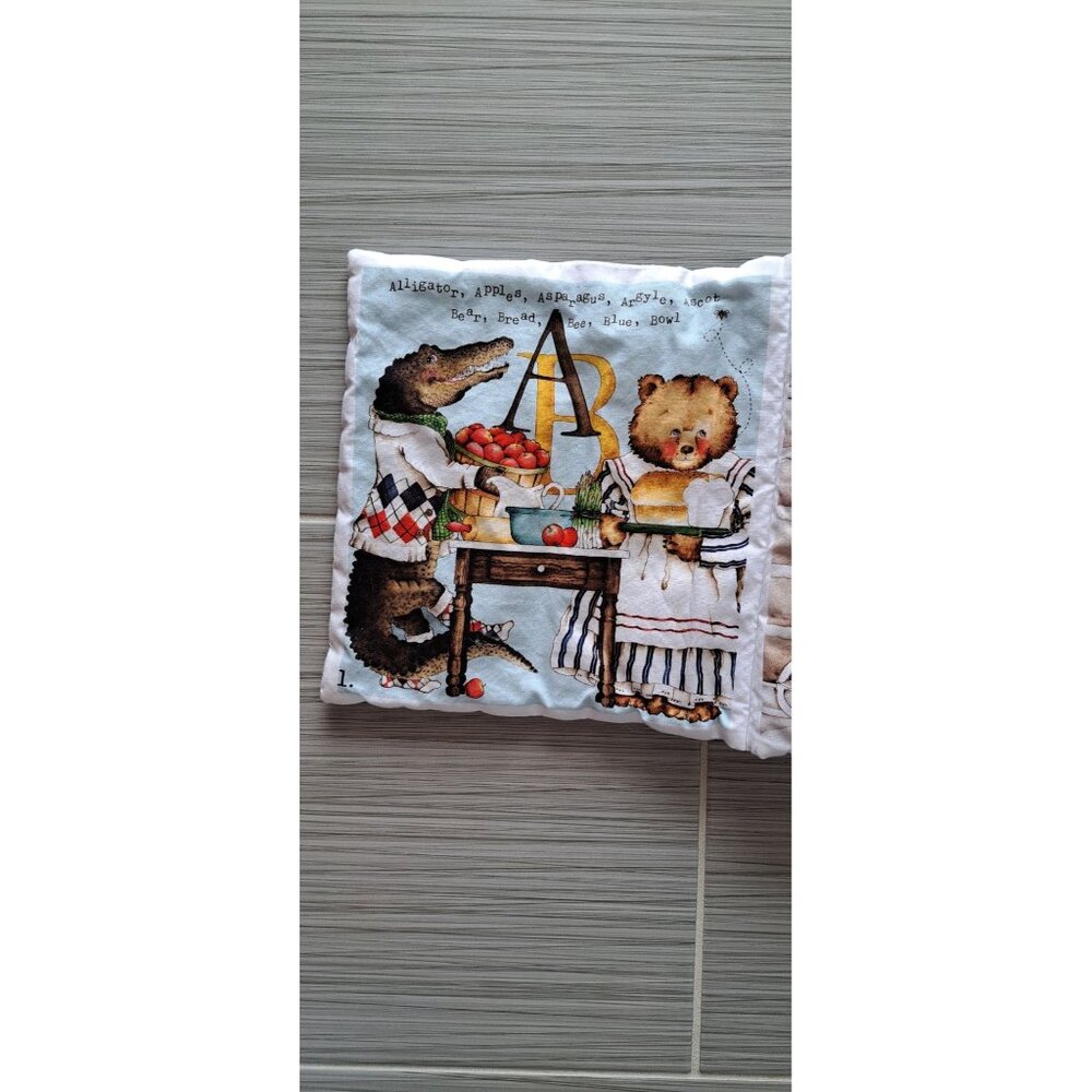 Hungry Animal Alphabet Cloth Book Toddler Soft Fabric Storybook Educational Toy - Picture 2 of 9
